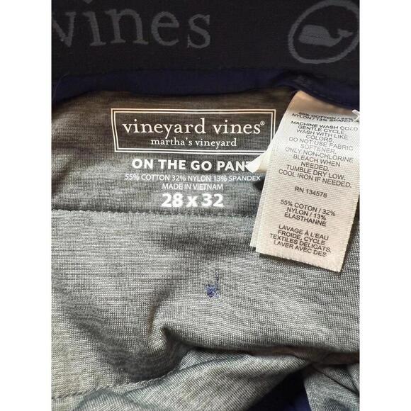 Vineyard Vines OTG Pants Men's 28x31 On The Go Performance Navy Stretch Preppy - Picture 3 of 5
